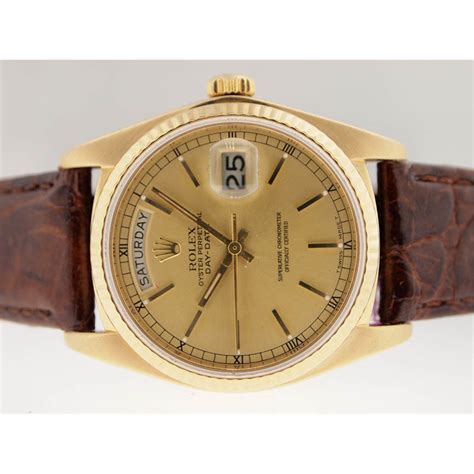 mens rolex watches with leather straps